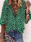 Vintage Half Sleeve Boho Floral Printed V Neck Plus Size Casual Top
