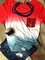 Red Casual Crew Neck Shirts & Tops
