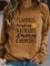 Khaki Letter Long Sleeve Shirts & Tops
