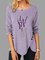 Purple Long Sleeve Crew Neck Shirts & Tops