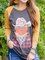 Orange Raglan Sleeve Shift Top