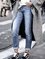 Cotton-Blend Solid Casual Pants
