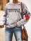 Crew Neck Letter Long Sleeve Sweatshirt