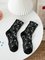 Winter retro embossed small floral ethnic style tube socks