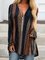 Striped V-Neck Long Sleeves Sweatshirt