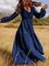 Vintage Plus Size Plain Long Sleeve Casual Dress