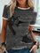 Cat Print Women Tshirt