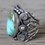 Green turquoise ring vintage ring