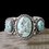 Ethnic style turquoise ring vintage ring