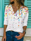 Plus size Long Sleeve Printed Shirts & Tops