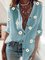 Long Sleeve Shift Floral Shirt Collar Shirts & Tops