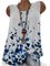 Sleeveless Cotton-Blend Casual Floral Shirts & Tops