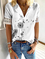 Plus size Butterfly Short Sleeve Shirts & Tops