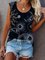 Holiday Sleeveless Cotton-Blend Shirts & Tops