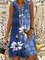 Holiday Sleeveless Floral V Neck Dresses