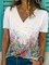 V Neck Short Sleeve Shirts & Tops
