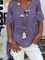 V Neck Abstract Shift Holiday Shirts & Tops