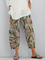 Floral Floral-Print Casual Pants