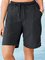 Beach Casual Black Cotton-Blend Shorts