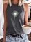 Cotton-Blend Shift Sleeveless Crew Neck Vests