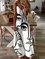 Abstract Sleeveless A-Line V Neck Dresses