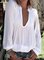 Cotton Plain Casual Long Sleeve Shirts & Tops