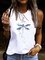 Printed Crew Neck Sleeveless Shirts & Tops