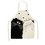 Cotton and linen apron with a cat pattern