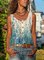Sleeveless Floral Cotton-Blend Shirts & Tops