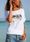 Bird On Tree Casual Short Sleeve Crew Neck Shift Shirts & Tops