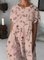 Short Sleeve Casual Crew Neck Dresses