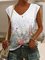 Floral Sleeveless Casual Shirts & Tops