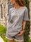 Short Sleeve Cotton Casual Asymmetric Shirts & Tops