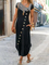 Casual Color Block Tunic Oblique Neckline A-line Dress