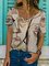 Vintage Casual Shift Short Sleeve Jersey Shirts & Tops