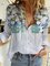 Shirt Collar Casual Abstract Shirts & Tops