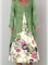 Casual Floral Tunic Round Neckline A-line Dress