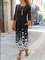 Cotton-Blend Shift Long Sleeve Floral Dresses