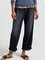 Denim Pockets Plain Pants