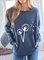 Crew Neck Work Cotton-Blend Sweatshirt