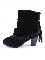 Vintage Lace Flanging Casual Fringed Short Boots