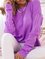 Romantic Holiday Casual Solid Long Sleeve Round Neck Loose Purple Sweater