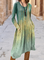 Shift Cotton-Blend Long Sleeve Casual Dresses