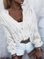 Long Sleeve Plain Cotton-Blend Outerwear