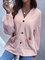 V Neck Cotton-Blend Casual Buttoned Outerwear