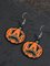 Halloween Pumpkin Wooden Earrings