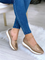 Casual Metal Buckle Flat Shoes