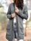 Casual Solid Color Knitted Pockets Long Sweater Cardigan