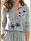 One Pieces Drawstring Casual Shift Long Sleeve Dresses