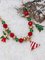 Christmas Tree Snowflake Beaded Necklace